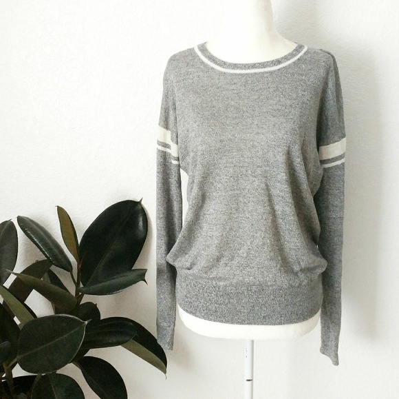 Madewell Sweaters - Madewell Basic Striped Linen Swoop Neck Sweater XS